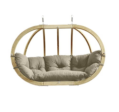 AMAZONAS Globo Royal Chair - Premium FSC-zertifizierter, Wetterfester Hängesessel mit Super Soft Polsterung, In- und Outdoor | Belastbar bis 200 kg | Farbe: Taupe von AMAZONAS
