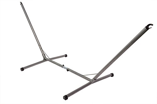 AMAZONAS - Sumo Grande | Längenverstellbares Hängemattengestell aus Metall in Granitoptik | Belastbar bis 200 kg, Maße 3,2-3,80m x 1,32m x 1,07m; Spannweite ca. 3,30-3,60m von AMAZONAS