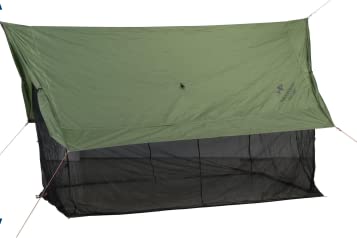 AMAZONAS Moskito Wing Tarp | Outdoor 2-in-1 Tarp Zelt mit Moskitonetz | Hängematten Regen- & Windschutz | Nylon-Ripstop Tarp für Wandern & Camping | 350x280 cm von AMAZONAS