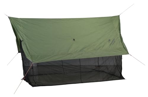 AMAZONAS Moskito Wing Tarp | Outdoor 2-in-1 Tarp Zelt mit Moskitonetz | Hängematten Regen- & Windschutz | Nylon-Ripstop Tarp für Wandern & Camping | 350x280 cm von AMAZONAS