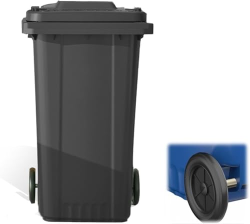 AMAZWI 50L 100L 120L 240L Mülleimer Außenbereich Mülleimer Privaten Und Gewerblichen Bereich Mit Deckel Und Rädern For Hinterhof, Garage, Deck(Negro,120L) von AMAZWI