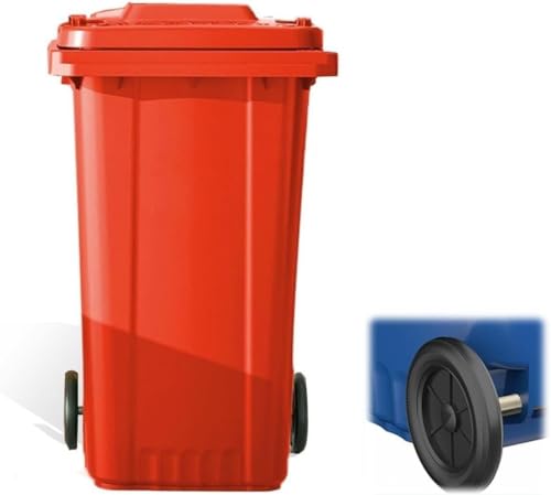 AMAZWI 50L 100L 120L 240L Mülleimer Außenbereich Mülleimer Privaten Und Gewerblichen Bereich Mit Deckel Und Rädern For Hinterhof, Garage, Deck(Red,100) von AMAZWI