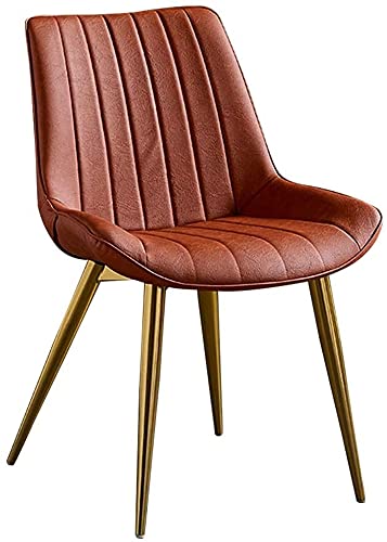 AMAZWI Antikes Esszimmerstuhl-Set Aus Kunstleder Mit Rückenlehne Und Gepolstertem Sitz Goldmetallbeine Luxuriöse Küchenstühle Für Restaurant-Hotel-Besprechungszimmerstühle(A) von AMAZWI