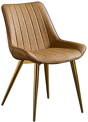 AMAZWI Antikes Esszimmerstuhl-Set Aus Kunstleder Mit Rückenlehne Und Gepolstertem Sitz Goldmetallbeine Luxuriöse Küchenstühle Für Restaurant-Hotel-Besprechungszimmerstühle(B) von AMAZWI