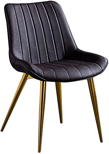 AMAZWI Antikes Esszimmerstuhl-Set Aus Kunstleder Mit Rückenlehne Und Gepolstertem Sitz Goldmetallbeine Luxuriöse Küchenstühle Für Restaurant-Hotel-Besprechungszimmerstühle(E) von AMAZWI