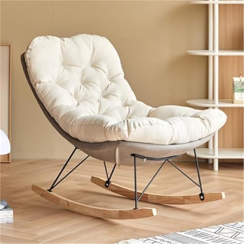 AMAZWI Entspannungssessel Balkon Liege-Schaukelstuhl Wohnzimmer Moderner Sessel Weicher Schlafsessel, Lesesessel for Das Wohnzimmer Im Schlafzimmer(Gray) von AMAZWI