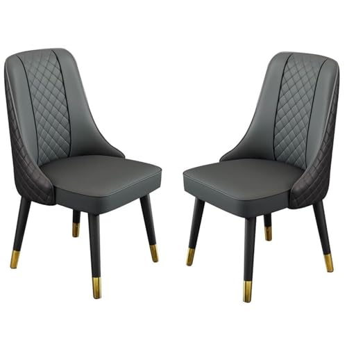 AMAZWI Esszimmerstühle 2er-Set Künstliche Mikrofaser-Leder for Küche, Wohnzimmer Lounge Thekenstühle Holzbeine Rückenlehne for Büro, Lounge, Esszimmer Küche(Dark Green+Black) von AMAZWI