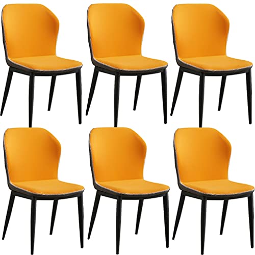 AMAZWI Esszimmerstuhl, modernes Design, wasserdicht, PU-Leder, hohe Rückenlehne, gepolstert, weicher Sitz, Empfangsstühle für Ess- und Wohnzimmer, Orange, 6 Stück AMAZWI Esszimmerstuhl, modernes Design, wasserdicht, PU-Leder, hohe Rückenlehne, gepolstert, weicher Sitz, Empfangsstühle für Ess- und Wohnzimmer, Orange, 6 Stück von AMAZWI