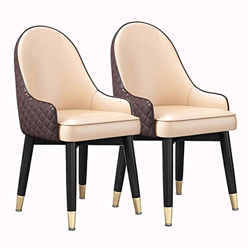 AMAZWI Esszimmerstuhl 2er-Set Küchen-Wohnzimmer-Stühle Mikrofaser-Leder-Sessel Mit Massivholzbeinen Moderne Stühle Mit Hoher Rückenlehne, Gepolstert Und Weichen Sitzakzenten(B) von AMAZWI