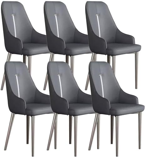 AMAZWI Küchen Esszimmerstühle 6er-Set Wohnzimmer-Seitenstühle Schreibtischstuhl Haushalt Moderner Gepolsterter Weicher Sitz mit Hoher Rückenlehne PU-Leder for Büro, Lounge, Esszimmer,Küche(Dark Gray) AMAZWI Küchen Esszimmerstühle 6er-Set Wohnzimmer-Seitenstühle Schreibtischstuhl Haushalt Moderner Gepolsterter Weicher Sitz mit Hoher Rückenlehne PU-Leder for Büro, Lounge, Esszimmer,Küche(Dark Gray) von AMAZWI