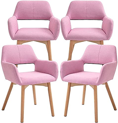 AMAZWI Esszimmerstühle 4er-Set Moderne Akzent-Küche-Sessel Wohn-Esszimmer Stoff-Lounge-Sessel Mid-Century Gepolsterter Sitz Massivholzbeine,rosa AMAZWI Esszimmerstühle 4er-Set Moderne Akzent-Küche-Sessel Wohn-Esszimmer Stoff-Lounge-Sessel Mid-Century Gepolsterter Sitz Massivholzbeine,rosa von AMAZWI