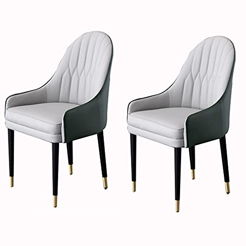 AMAZWI Küchenstuhl, Küchen-Esszimmerstühle, 2er-Set, Wohnzimmer-Sessel, Emulsion, gepolsterte Esszimmerstühle mit weichem Mikrofaser-Lederkissen und Massivholzbeinen, (G) von AMAZWI