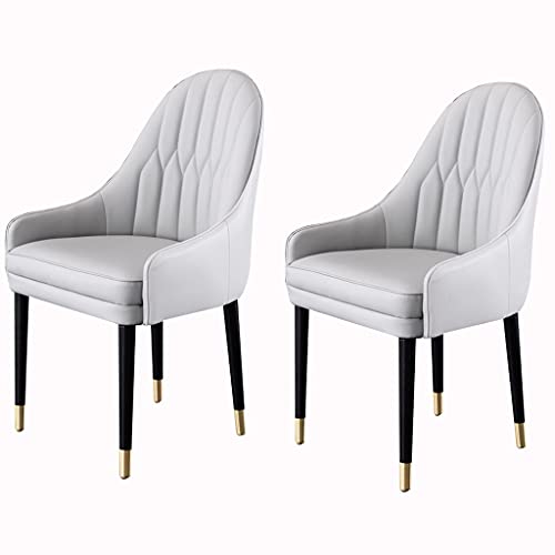 AMAZWI Küchenstuhl, Küchen-Esszimmerstühle, 2er-Set, Wohnzimmer-Sessel, Emulsion, gepolsterte Esszimmerstühle mit weichem Mikrofaser-Lederkissen und Massivholzbeinen (K) von AMAZWI