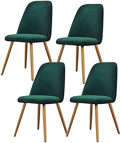 AMAZWI Set mit 4 Modernen Esszimmerstühlen Aus Samt Verdickter Sitz Gepolsterte Rückenlehne Starker Stuhl mit Goldenen Metallbeinen für Küche Wohnzimmer Wohnzimmer Schlafzimmer(Green) von AMAZWI