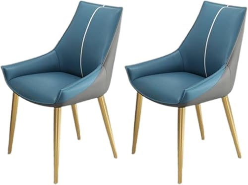 AMAZWI Moderne Küchen-Esszimmerstühle Im 2er-Set Esszimmer- Und Küchenstühle Kunstleder Mit Gepolstertem Kissensitz Und Metallbeinen for Das Esszimmer Im Wohnzimmer(D,Golden feet) von AMAZWI