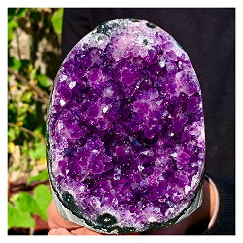 AMAZWI Natural Crystal Rough 640-740 g Natürliche Amethyst-Höhlenquarz-Cluster-Kristallprobe ZUOSHUAAYIN von AMAZWI