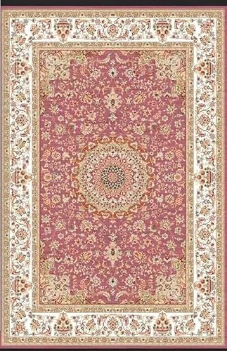 AMBATTERY 150X180Cm bedruckter Teppich Orient Bodenmatte Vintage Blumen bedruckter Teppich, Teppich für Wohnzimmer, Teppich für Küche, Wohnzimmerteppich von AMBATTERY