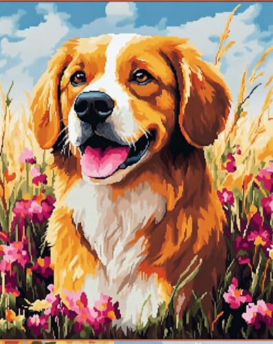 AMBATTERY DIY Knüpfen Set Cartoon-Hund Und Blumen Knüpfset Mit Werkzeug Latch Hook Kit Knüpfteppich 3D Knüpfmatte Zum Selber Knüpfen Teppich Für Erwachsene Oder Anfänger 31x45in AMBATTERY DIY Knüpfen Set Cartoon-Hund Und Blumen Knüpfset Mit Werkzeug Latch Hook Kit Knüpfteppich 3D Knüpfmatte Zum Selber Knüpfen Teppich Für Erwachsene Oder Anfänger 31x45in von AMBATTERY