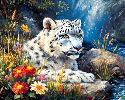 AMBATTERY DIY Knüpfen Set Cartoon-Leopard Und Blumen Handarbeit Set Knüpfen Teppich Knüpfen Kreuzstich Kits Für Erwachsene Oder Anfänger Knüpfteppich Kit Groß 23x35in AMBATTERY DIY Knüpfen Set Cartoon-Leopard Und Blumen Handarbeit Set Knüpfen Teppich Knüpfen Kreuzstich Kits Für Erwachsene Oder Anfänger Knüpfteppich Kit Groß 23x35in von AMBATTERY