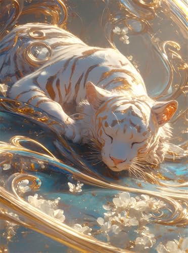 AMBATTERY DIY Knüpfen Set Cartoon Weißer Tiger Tier Knüpfteppich Für Erwachsene Zum Selber Knüpfen,DIY Knüpfsets Kreuzstich Teppich Set Mit Werkzeug Latch Hook Kit 35x46in AMBATTERY DIY Knüpfen Set Cartoon Weißer Tiger Tier Knüpfteppich Für Erwachsene Zum Selber Knüpfen,DIY Knüpfsets Kreuzstich Teppich Set Mit Werkzeug Latch Hook Kit 35x46in von AMBATTERY