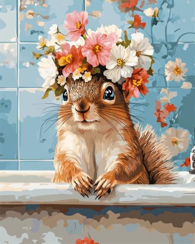 AMBATTERY DIY Knüpfen Set Eichhörnchen Tiere Und Blumen Knüpfteppich Für Erwachsene Zum Selber Knüpfen,DIY Knüpfsets Kreuzstich Teppich Set Mit Werkzeug Latch Hook Kit 35x46in AMBATTERY DIY Knüpfen Set Eichhörnchen Tiere Und Blumen Knüpfteppich Für Erwachsene Zum Selber Knüpfen,DIY Knüpfsets Kreuzstich Teppich Set Mit Werkzeug Latch Hook Kit 35x46in von AMBATTERY