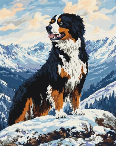 AMBATTERY DIY Knüpfen Set Erwachsene Berner Sennenhund Und Landschaft Knüpfen Teppich Set Mit Werkzeug Knüpfsets Latch Hook Kit Für Knüpfpackung Für Home Decor 31x63in AMBATTERY DIY Knüpfen Set Erwachsene Berner Sennenhund Und Landschaft Knüpfen Teppich Set Mit Werkzeug Knüpfsets Latch Hook Kit Für Knüpfpackung Für Home Decor 31x63in von AMBATTERY