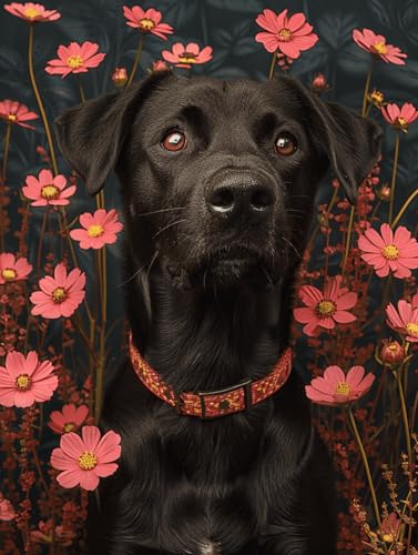 AMBATTERY DIY Knüpfen Set Erwachsene Labrador Retriever Tier Und Blumen Knüpfteppich Zum Selber Knüpfen Mit Kissen Knüpf-Sets Latch Hook Kit Knüpfen Set Erwachsene Gross Häkeln 21x29in AMBATTERY DIY Knüpfen Set Erwachsene Labrador Retriever Tier Und Blumen Knüpfteppich Zum Selber Knüpfen Mit Kissen Knüpf-Sets Latch Hook Kit Knüpfen Set Erwachsene Gross Häkeln 21x29in von AMBATTERY