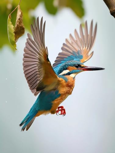 AMBATTERY DIY Knüpfen Set Vogel Tier Knüpfteppich Für Erwachsene Zum Selber Knüpfen，DIY Knüpfsets Kreuzstich Teppich Set Mit Werkzeug Latch Hook Kit 35x46in von AMBATTERY