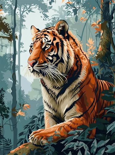 AMBATTERY DIY Knüpfen Set Waldtiger Tier Knüpfteppich Für Erwachsene Zum Selber Knüpfen,DIY Knüpfsets Kreuzstich Teppich Set Mit Werkzeug Latch Hook Kit 35x46in AMBATTERY DIY Knüpfen Set Waldtiger Tier Knüpfteppich Für Erwachsene Zum Selber Knüpfen,DIY Knüpfsets Kreuzstich Teppich Set Mit Werkzeug Latch Hook Kit 35x46in von AMBATTERY