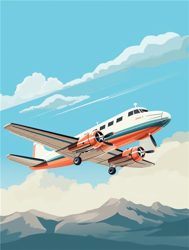 AMBATTERY DIY Knüpfhaken Set Cartoon Flugzeug Verschluss Haken Kit DIY Verschluss Haken Kit Selbstverriegelung Kit Für Kinder Und Erwachsene Ineinandergreifender Hakenteppich 23x35in von AMBATTERY