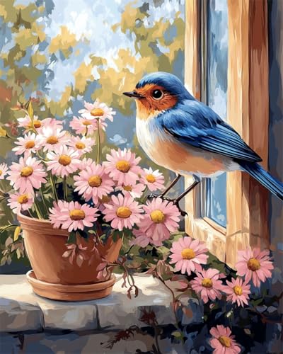AMBATTERY DIY Knüpfteppich Fensterbank Blumen Und Vögel Tiere Knüpfteppich Zum Selber Knüpfset Knüpfen Set 3D Teppich Tapisserie Set Für Erwachsene Anfänger Geschenk Latch Hook Kit 35x46in AMBATTERY DIY Knüpfteppich Fensterbank Blumen Und Vögel Tiere Knüpfteppich Zum Selber Knüpfset Knüpfen Set 3D Teppich Tapisserie Set Für Erwachsene Anfänger Geschenk Latch Hook Kit 35x46in von AMBATTERY