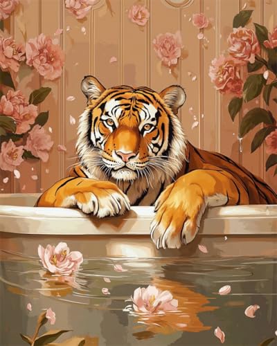 AMBATTERY DIY Knüpfteppich Set Tiger Tier Und Blumen Knüpfteppich Zum Selber Knüpfset Knüpfen Set 3D Teppich Tapisserie Set Für Erwachsene Anfänger Geschenk Latch Hook Kit 23x35in AMBATTERY DIY Knüpfteppich Set Tiger Tier Und Blumen Knüpfteppich Zum Selber Knüpfset Knüpfen Set 3D Teppich Tapisserie Set Für Erwachsene Anfänger Geschenk Latch Hook Kit 23x35in von AMBATTERY