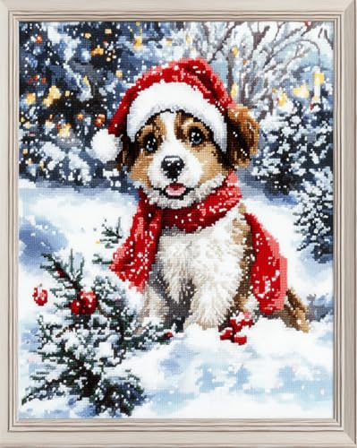 AMBATTERY DIY Knüpfteppich Set Vorgedruckt Cartoon-Hundetier Knüpfen Set Erwachsene Vorgedruckt Teppich Knüpfsets Latch Hook Kit Selbst Handarbeit Set Für Erwachsene Anfänger 35x46in von AMBATTERY