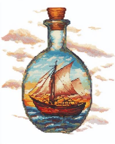 AMBATTERY DIY Knüpfteppich Set Vorgedruckt Fantasie-Segelboot In Einer Flasche Knüpfteppich Set Erwachsene Groß Knüpfsets Latch Hook Kit Selbst Knüpfen Für Farbmuster Vorbedruckt 23x35in AMBATTERY DIY Knüpfteppich Set Vorgedruckt Fantasie-Segelboot In Einer Flasche Knüpfteppich Set Erwachsene Groß Knüpfsets Latch Hook Kit Selbst Knüpfen Für Farbmuster Vorbedruckt 23x35in von AMBATTERY