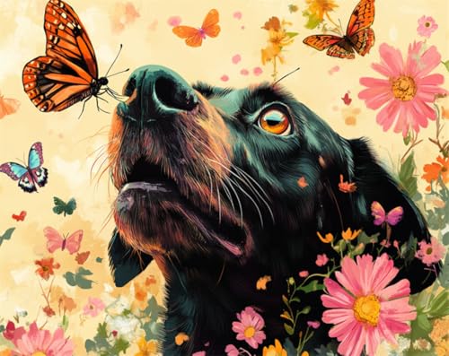 AMBATTERY DIY Knüpfteppich Set Vorgedruckt Fantasiehund Und Blumen Knüpfteppich Set Erwachsene Groß Knüpfsets Latch Hook Kit Selbst Knüpfen Für Farbmuster Vorbedruckt 23x35in AMBATTERY DIY Knüpfteppich Set Vorgedruckt Fantasiehund Und Blumen Knüpfteppich Set Erwachsene Groß Knüpfsets Latch Hook Kit Selbst Knüpfen Für Farbmuster Vorbedruckt 23x35in von AMBATTERY