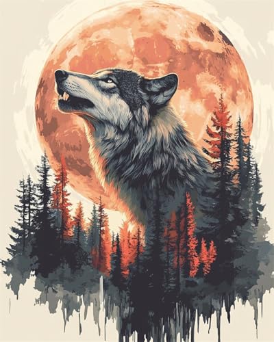 AMBATTERY DIY Knüpfteppich Set Vorgedruckt Wolfstier Und Mondlandschaft Knüpfteppich Set Erwachsene Groß Knüpfsets Latch Hook Kit Selbst Knüpfen Für Farbmuster Vorbedruckt 23x35in AMBATTERY DIY Knüpfteppich Set Vorgedruckt Wolfstier Und Mondlandschaft Knüpfteppich Set Erwachsene Groß Knüpfsets Latch Hook Kit Selbst Knüpfen Für Farbmuster Vorbedruckt 23x35in von AMBATTERY
