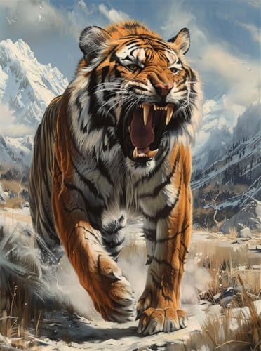 AMBATTERY DIY Set Erwachsene Brüllender Tiger Knüpfset Mit Werkzeug Latch Hook Kit Knüpfteppich 3D Knüpfmatte Zum Selber Knüpfen Teppich Für Erwachsene Oder Anfänger 31x63in AMBATTERY DIY Set Erwachsene Brüllender Tiger Knüpfset Mit Werkzeug Latch Hook Kit Knüpfteppich 3D Knüpfmatte Zum Selber Knüpfen Teppich Für Erwachsene Oder Anfänger 31x63in von AMBATTERY