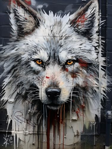 AMBATTERY DIY Set Erwachsene Schwarz-Weißes Wolfstier Knüpfset Zum Selbermachen, Selbst Knüpfset Für Anfänger Und Erwachsene, Ineinandergreifender Hakenteppich 23x35in AMBATTERY DIY Set Erwachsene Schwarz-Weißes Wolfstier Knüpfset Zum Selbermachen, Selbst Knüpfset Für Anfänger Und Erwachsene, Ineinandergreifender Hakenteppich 23x35in von AMBATTERY