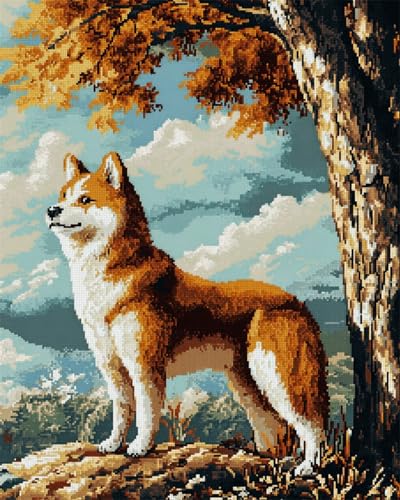 AMBATTERY DIY Teppich Knüpfen Set Erwachsene Akita-Hundetier Und Großer Baum Eppich Knüpfen Set,Knüpfteppich Zum Selber Knüpfen Mit Bedruckter Leinwand,Knüpfkissen Set Für Erwachsene 35x46in AMBATTERY DIY Teppich Knüpfen Set Erwachsene Akita-Hundetier Und Großer Baum Eppich Knüpfen Set,Knüpfteppich Zum Selber Knüpfen Mit Bedruckter Leinwand,Knüpfkissen Set Für Erwachsene 35x46in von AMBATTERY