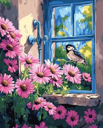 AMBATTERY DIY Teppich Knüpfen Set Erwachsene Fensterbank Blumen Und Vögel Tiere Knüpfteppich Set Groß Zum Selber Knüpf-Sets Mit Kissen Knüpfen-Set Für Erwachsene 31x63in AMBATTERY DIY Teppich Knüpfen Set Erwachsene Fensterbank Blumen Und Vögel Tiere Knüpfteppich Set Groß Zum Selber Knüpf-Sets Mit Kissen Knüpfen-Set Für Erwachsene 31x63in von AMBATTERY