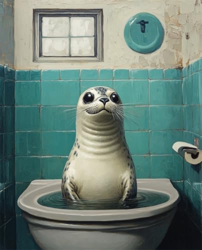 AMBATTERY DIY Teppich Knüpfen Set Erwachsene Vintage Robbentier DIY Tapisserie Teppich Zum Selber Knüpfen Knüpf-Sets Kreuzstich Set Für Erwachsene Handwerk Geschenke 35x46in AMBATTERY DIY Teppich Knüpfen Set Erwachsene Vintage Robbentier DIY Tapisserie Teppich Zum Selber Knüpfen Knüpf-Sets Kreuzstich Set Für Erwachsene Handwerk Geschenke 35x46in von AMBATTERY