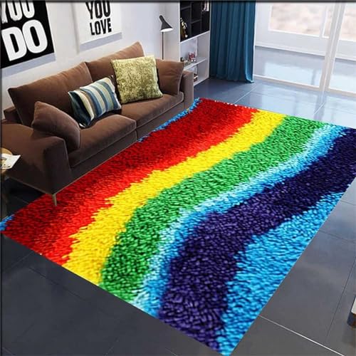 AMBATTERY Knüpfteppich Set Cartoon-Regenbogen Knüpfteppich Set Für Erwachsene Zum Selber,Teppich Rasthaken Knüpfen Set Mit Vordruck,DIY 3D Handwerk Geschenk 20x15in AMBATTERY Knüpfteppich Set Cartoon-Regenbogen Knüpfteppich Set Für Erwachsene Zum Selber,Teppich Rasthaken Knüpfen Set Mit Vordruck,DIY 3D Handwerk Geschenk 20x15in von AMBATTERY
