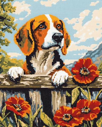 AMBATTERY Teppich Selber Machen Beagle Tier Und Blumen Knüpfteppich Zum Selber Knüpfen Erwachsene Anfänger Knüpfen Set Kissen Knüpfkissen Mit Vordruck Handarbeit Kit 31x45in AMBATTERY Teppich Selber Machen Beagle Tier Und Blumen Knüpfteppich Zum Selber Knüpfen Erwachsene Anfänger Knüpfen Set Kissen Knüpfkissen Mit Vordruck Handarbeit Kit 31x45in von AMBATTERY