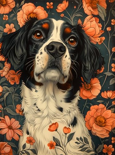 AMBATTERY Teppich Selber Machen Border Collie Tier Und Blumen Eppich Knüpfen Set,Knüpfteppich Zum Selber Knüpfen Mit Bedruckter Leinwand,Knüpfkissen Set Für Erwachsene 31x45in AMBATTERY Teppich Selber Machen Border Collie Tier Und Blumen Eppich Knüpfen Set,Knüpfteppich Zum Selber Knüpfen Mit Bedruckter Leinwand,Knüpfkissen Set Für Erwachsene 31x45in von AMBATTERY