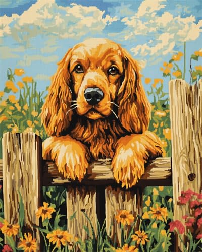 AMBATTERY Teppich Selber Machen Cocker Spaniel Tier Und Blumen Knüpfsets Latch Hook Kit Selbst Für Erwachsene,Farbmuster Vorbedruckt Knüpfhaken Teppich Set 21x29in AMBATTERY Teppich Selber Machen Cocker Spaniel Tier Und Blumen Knüpfsets Latch Hook Kit Selbst Für Erwachsene,Farbmuster Vorbedruckt Knüpfhaken Teppich Set 21x29in von AMBATTERY