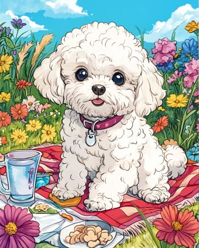 AMBATTERY Teppich Selber Machen Karikatur,Bichon Frise,Tier Knüpfteppich Set Vorgedruckt Gross,Bedruckter Leinwand Teppich Knüpfen Set Für Erwachsene Knüpfhaken Set Kissen 21x29in AMBATTERY Teppich Selber Machen Karikatur,Bichon Frise,Tier Knüpfteppich Set Vorgedruckt Gross,Bedruckter Leinwand Teppich Knüpfen Set Für Erwachsene Knüpfhaken Set Kissen 21x29in von AMBATTERY