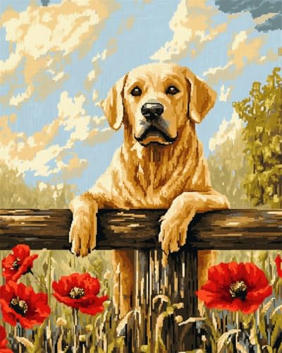 AMBATTERY Teppich Selber Machen Labrador Retriever Tier Und Blumen Knüpfteppich Set Groß Zum Selber Knüpf-Sets Mit Kissen Knüpfen-Set Für Erwachsene 21x29in AMBATTERY Teppich Selber Machen Labrador Retriever Tier Und Blumen Knüpfteppich Set Groß Zum Selber Knüpf-Sets Mit Kissen Knüpfen-Set Für Erwachsene 21x29in von AMBATTERY