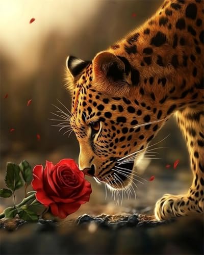 AMBATTERY Teppich Selber Machen Leopardentier Und Rosenblüten Knüpfteppich Set Groß Zum Selber Knüpf-Sets Mit Kissen Knüpfen-Set Für Erwachsene 31x63in AMBATTERY Teppich Selber Machen Leopardentier Und Rosenblüten Knüpfteppich Set Groß Zum Selber Knüpf-Sets Mit Kissen Knüpfen-Set Für Erwachsene 31x63in von AMBATTERY