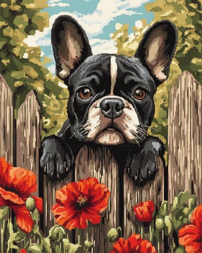 DIY Teppich Knüpfen Set Erwachsene Bulldogge Tier Und Blumen Knüpfteppich Zum Selber Knüpfen Erwachsene Anfänger Knüpfen Set Kissen Knüpfkissen Mit Vordruck Handarbeit Kit 35x46in DIY Teppich Knüpfen Set Erwachsene Bulldogge Tier Und Blumen Knüpfteppich Zum Selber Knüpfen Erwachsene Anfänger Knüpfen Set Kissen Knüpfkissen Mit Vordruck Handarbeit Kit 35x46in von AMBATTERY