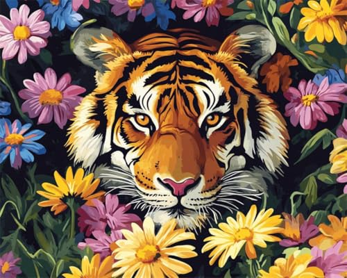 Diy Knüpfteppich Set Bunte Tigertiere Und Blumen Diamond Painting Kit Round Knüpfteppich Zum Selber Knüpfen Extra Groß Teppich Knüpfstern Set Erwachsene Vorgedruckt Tapisserie Drill 5D Pai 23x35in Diy Knüpfteppich Set Bunte Tigertiere Und Blumen Diamond Painting Kit Round Knüpfteppich Zum Selber Knüpfen Extra Groß Teppich Knüpfstern Set Erwachsene Vorgedruckt Tapisserie Drill 5D Pai 23x35in von AMBATTERY